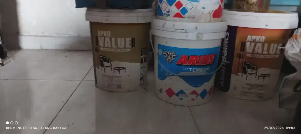 CAT ASIANPAINT SISA RENOF GAK KEPAKE ISI 25 KG