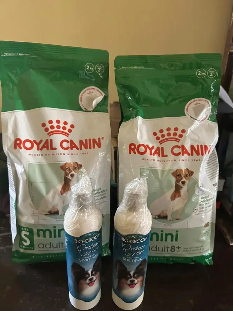 Royal canin senior dog 8+ dan shampoo anjing biogroom protein lanolin