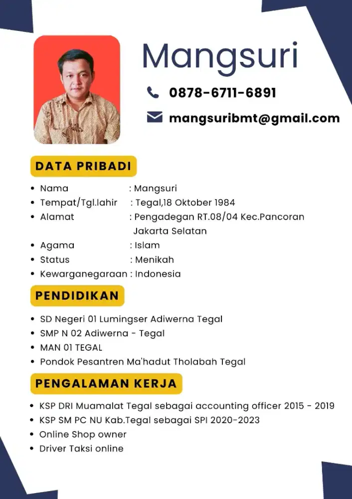 Cari lowongan kerja Driver , apa saja