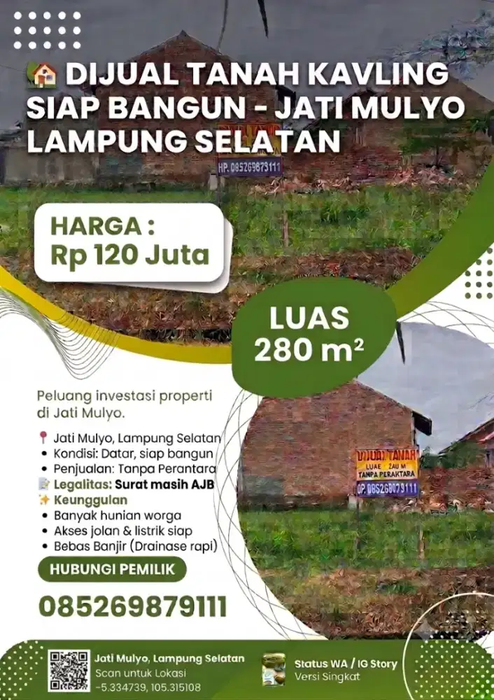 Tanah kavling daerah jati mulyo