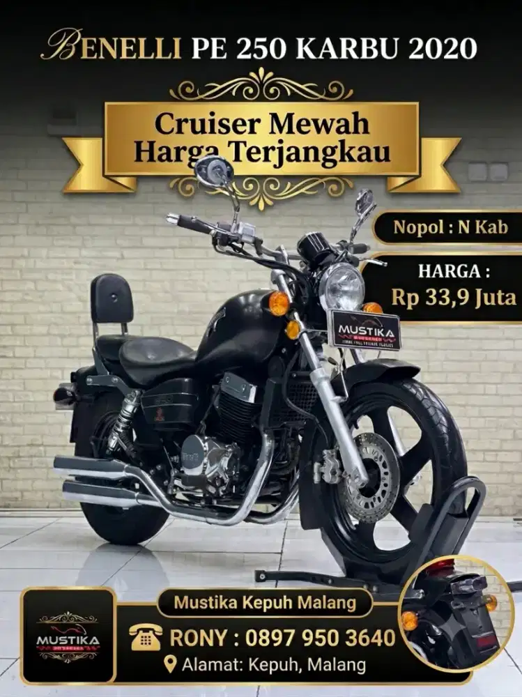 HD VIBES HARGA TERJANGKAU‼️BENELLI PE 250 2 CILINDER 2020 MULUS LOW KM