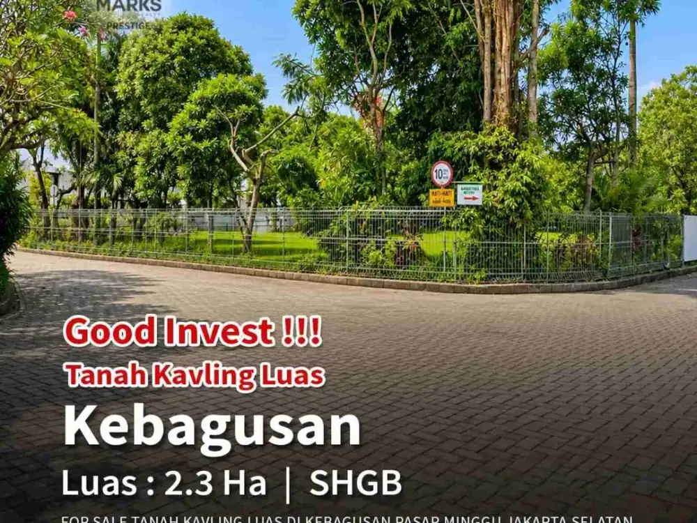 UPDATE HARGA! Tanah 2,3 Ha di Kebagusan – Kini di Bawah NJOP!

 Kebagusan, Ps Minggu Jakarta Selatan