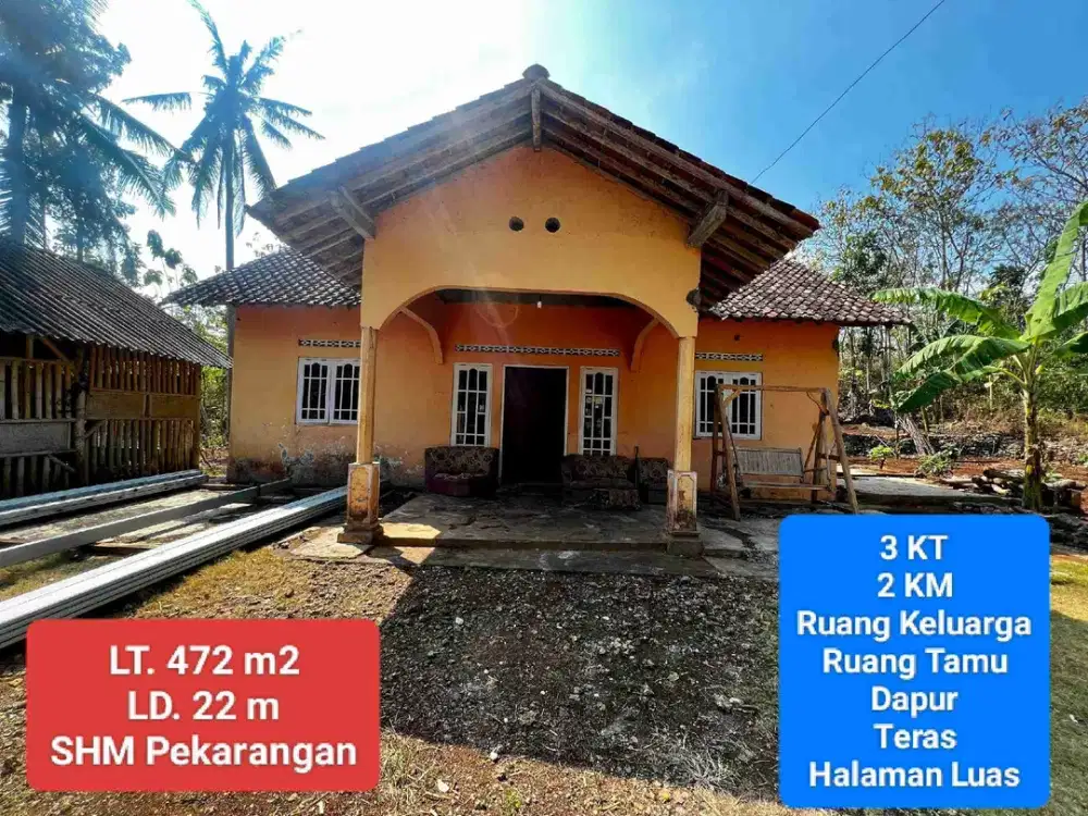 Jual Rumah Murah di Semanu Tepus Gunungkidul 472 m2 hanya 185 jt