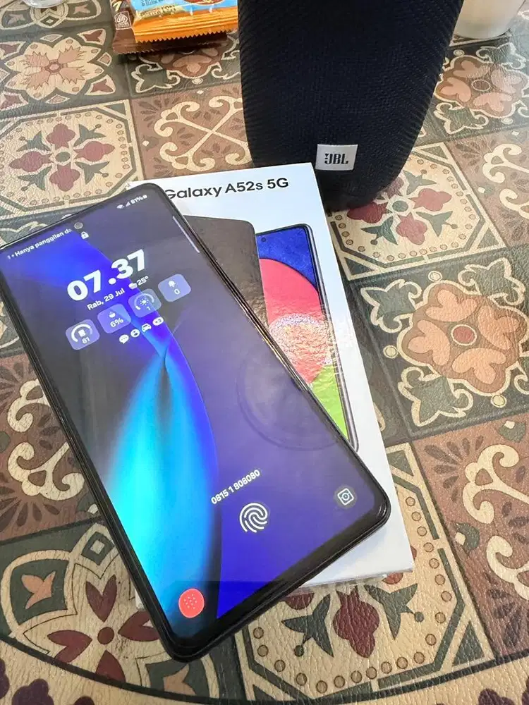 Samsung Galaxy A52s 5G NFC Ram 8 internal 256 Lengkap Full set