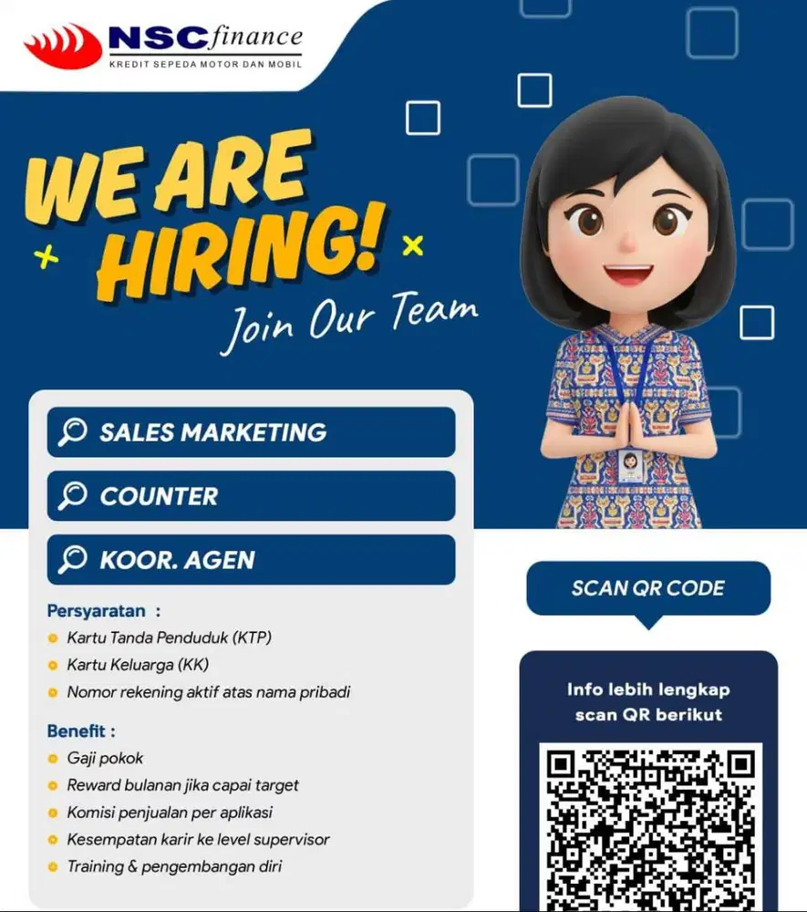 LOWONGAN PEKERJAAN MARKETING NSC FINANCE
