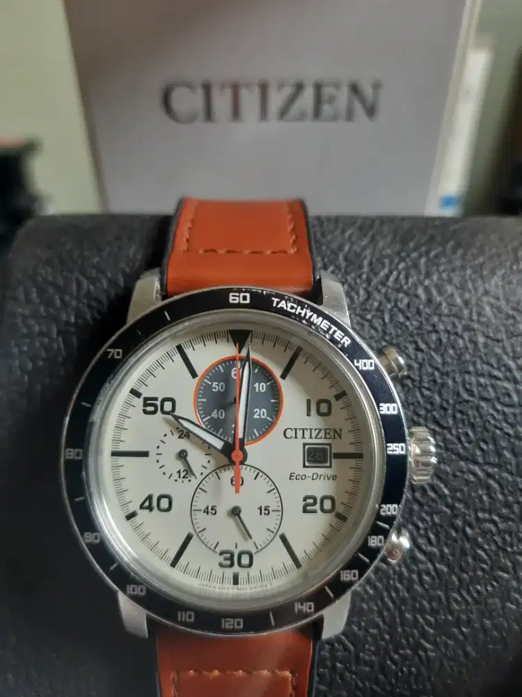 Citizen Brycen Chronograph Eco-Drive CA0649-06X Original Bekas Mulus