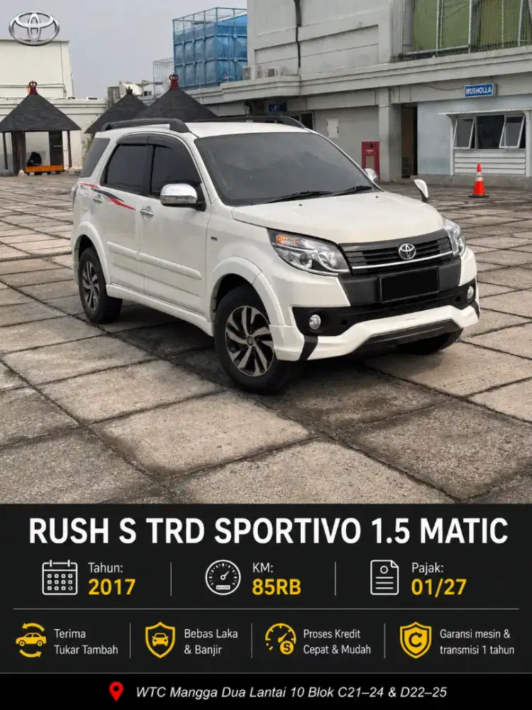 Rush S TRD Sportivo 1.5 matic 2017 warna putih