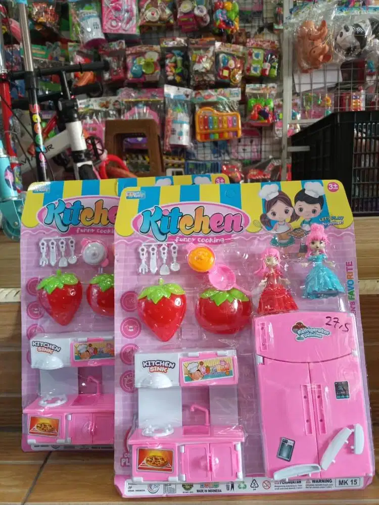 mainan anak dapur kulkas set