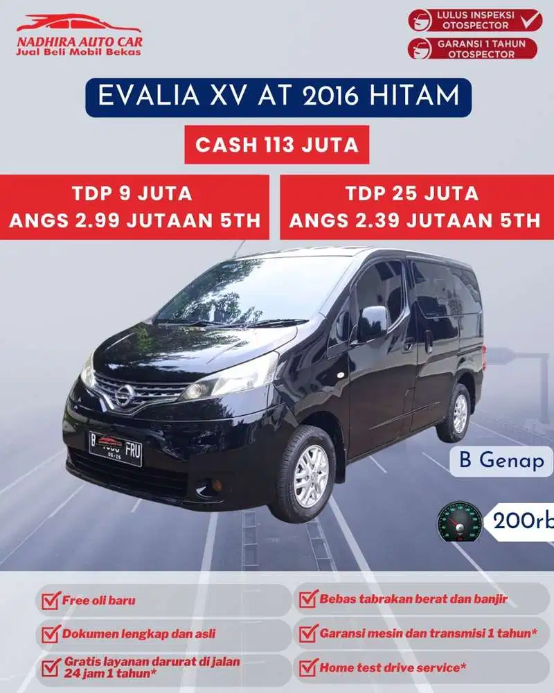 Angsuran 2 Jutaan Evalia XV AT 2016 Hitam