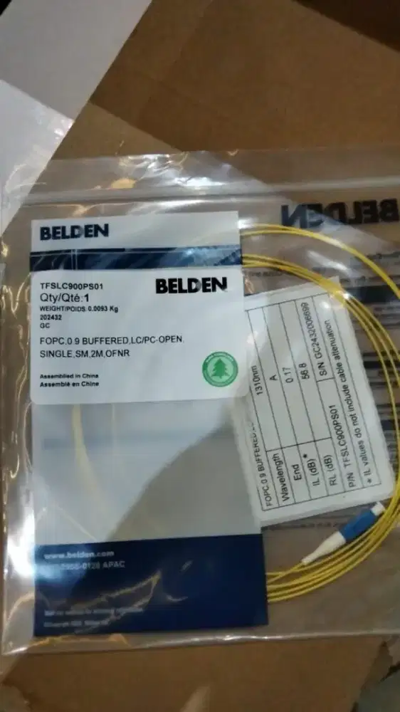 Kabel pigtail Lc single mode dan om3