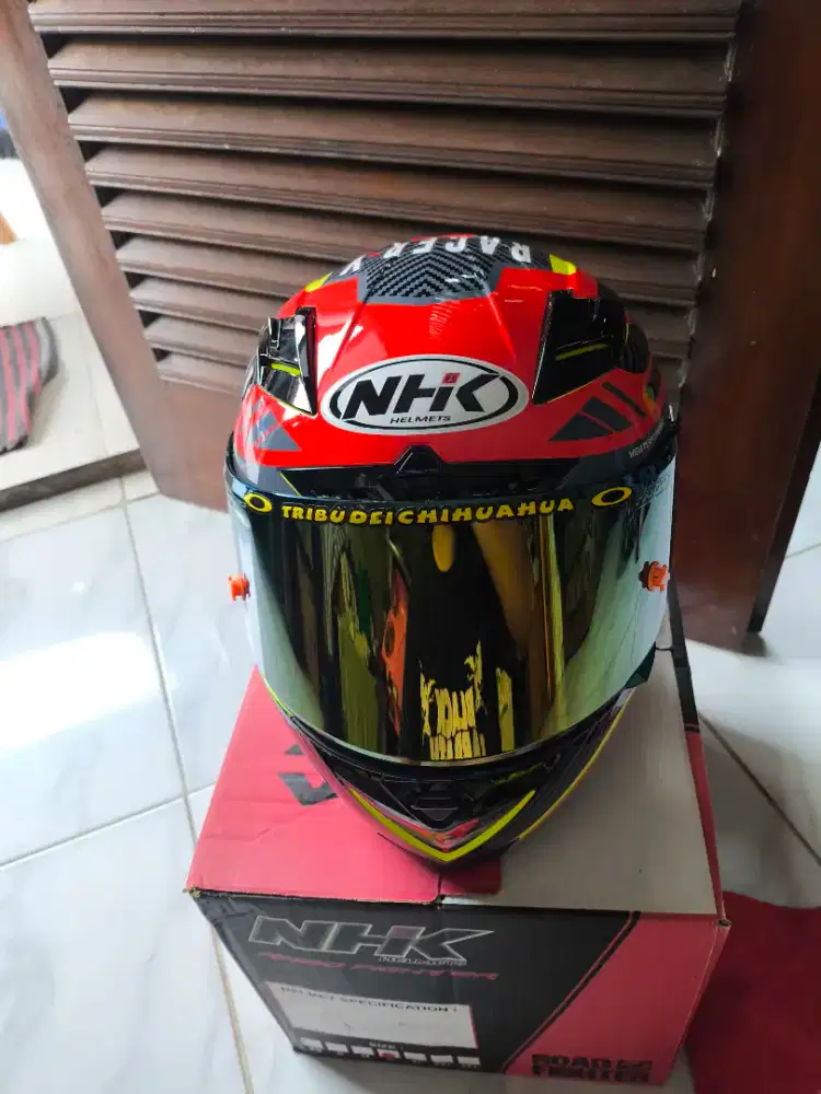 NHK FULL FACE R9 Double Visor (add spoiler & smoke gold)