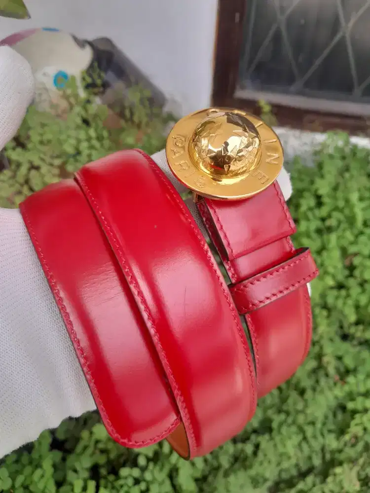 Belt Celine Red Leather Womens Original