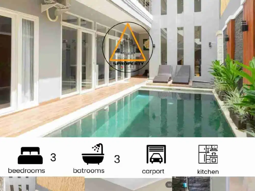 DI JUAL 3 BR VILLA DI RAYA KEROBOKAN CANGGU