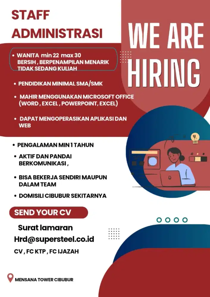 LOWONGAN KERJA STAFF ADMIN ADMINISTRASI