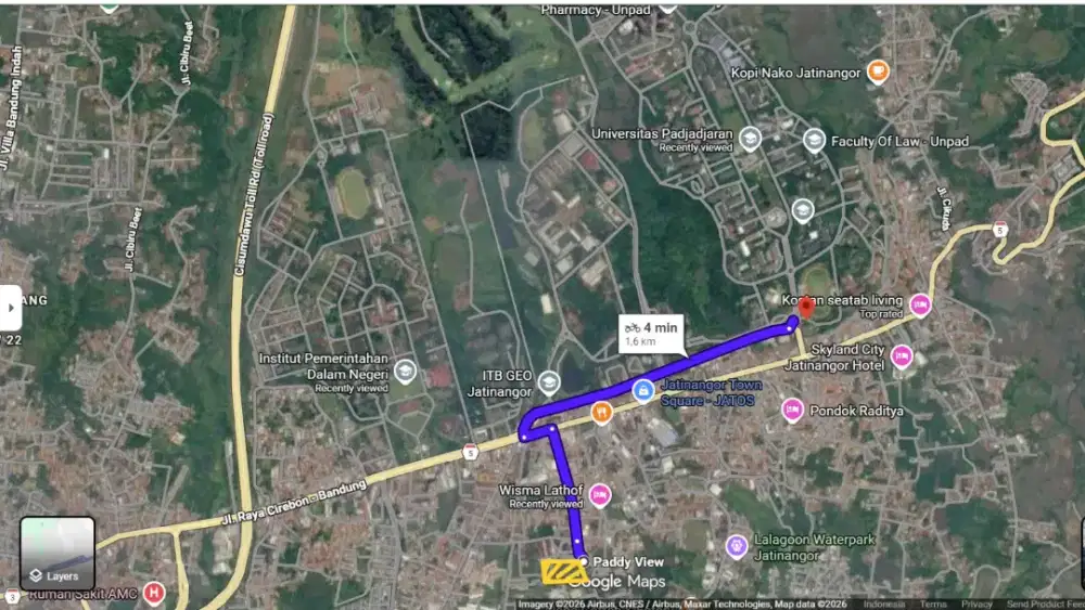 Jual tanah Jatinangor dekat ITB UNPAD IPDN bonus rumah petak