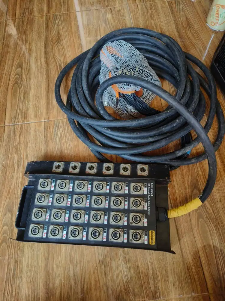 Kabel snake 24in 6out 15 meter, jack dan soket xlr merek neutrik ori
