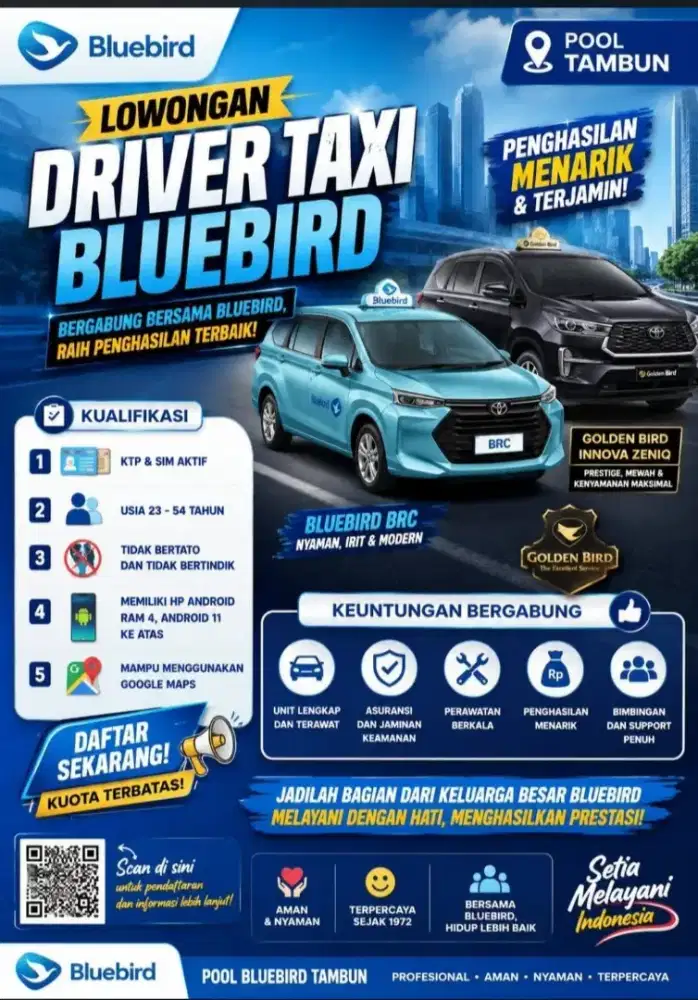 LOWONGAN KERJA DRIVER PENGEMUDI LANGSUNG KERJA