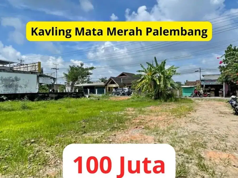 dijual tanah kavling 100 jt area mata merah kota palembang