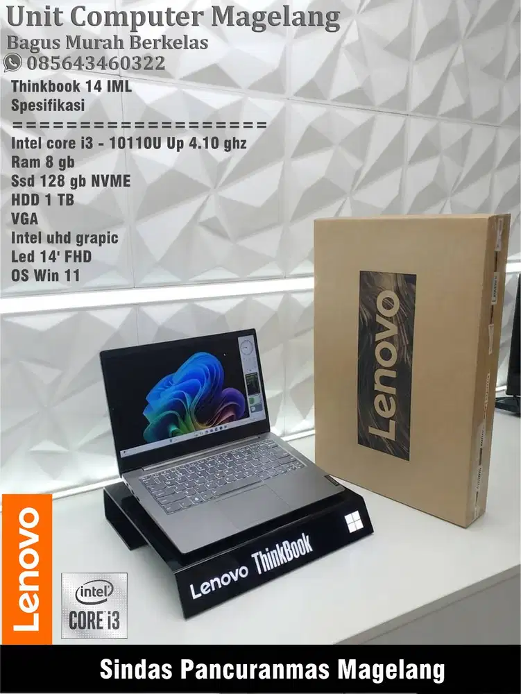 Lenovo Thinkbook i3 gen 10 II NVME 128 II 1 TB II 14' FHD II 8 GB