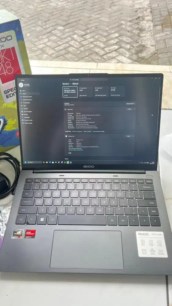 LAPTOP AXIOO HYPE 5 AMD X6 RYZEN 5 6600H - 16GB/512GB