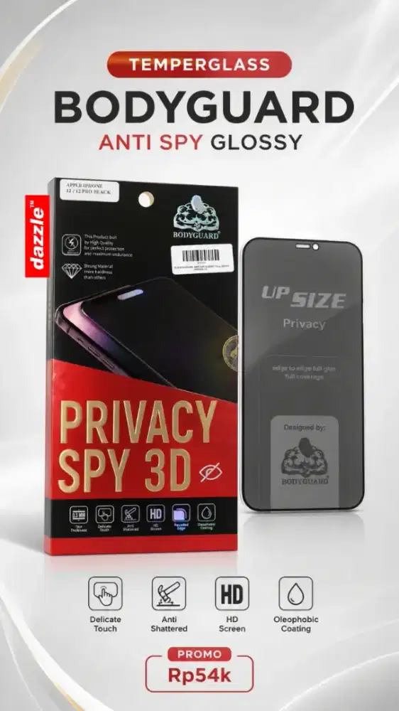 Temperglass Bodyguard Anti Spy Glossy