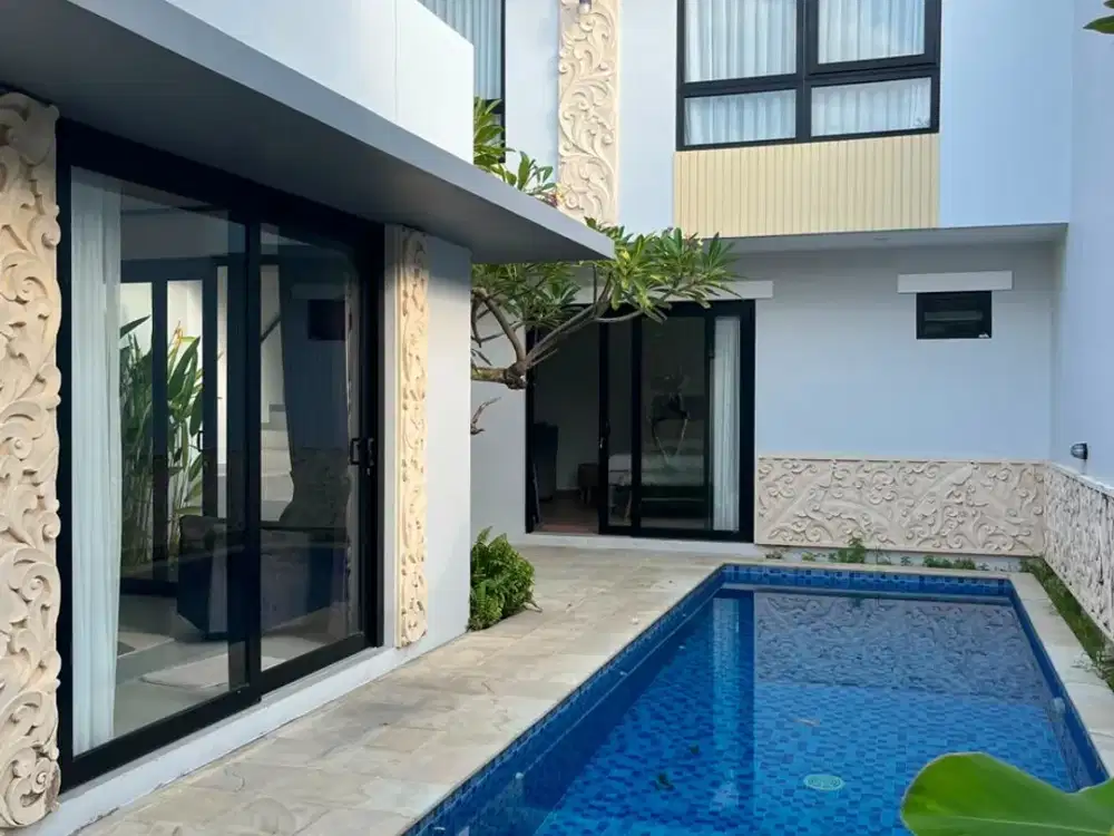 Sleek 3BR Modern Villa with Long Pool in Sanur – 23-Year Leasehold Near ICON Bali & BIH