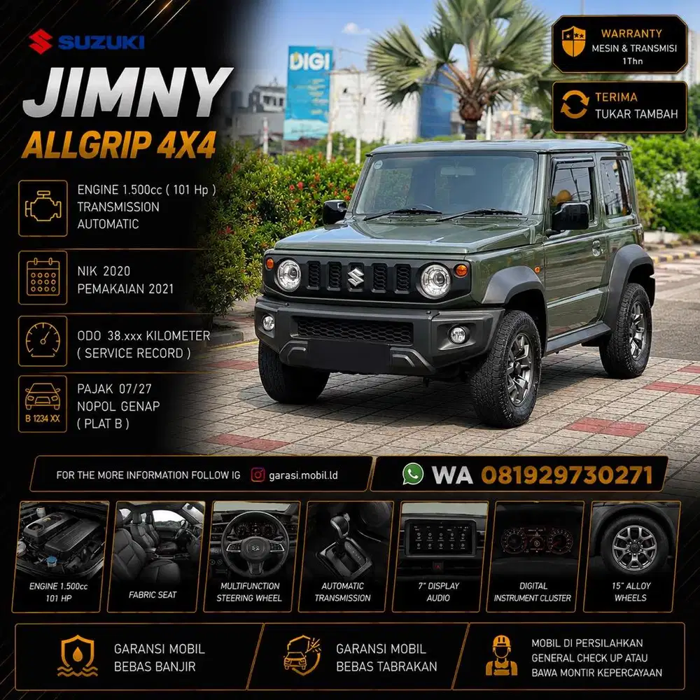 Suzuki Jimny AllGrip 4x4 3Door 1.5 AT 2020 / 2021