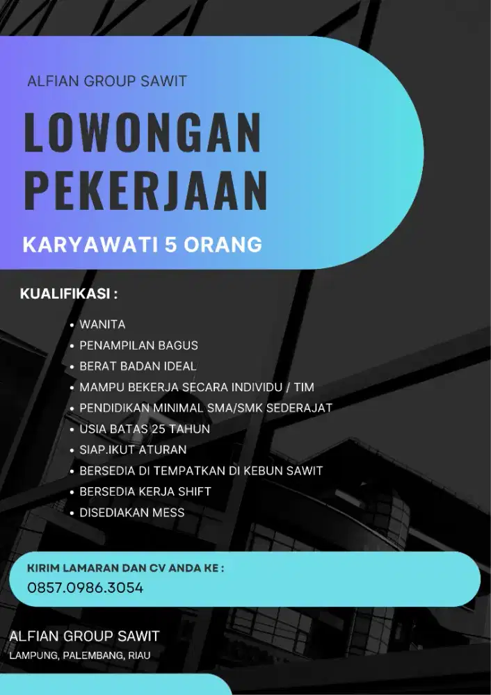 lowongan kerja kebun sawit