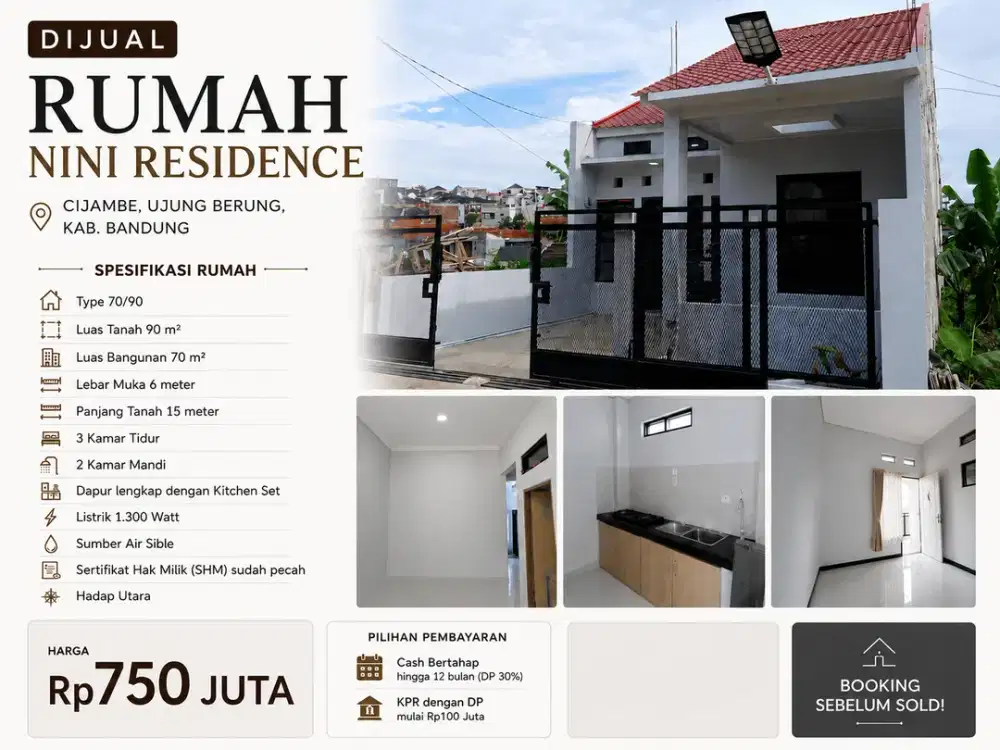 Jual Rumah Baru di Cijambe Ujung Berung Bandung | 3 Kamar SHM
