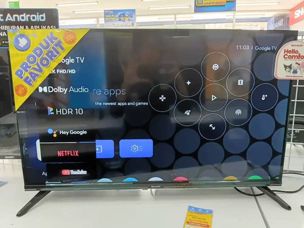 [PROMO] Sharp 32 Inch 2K Frameless Google TV 2T-C32GH3000i Bisa Cicil