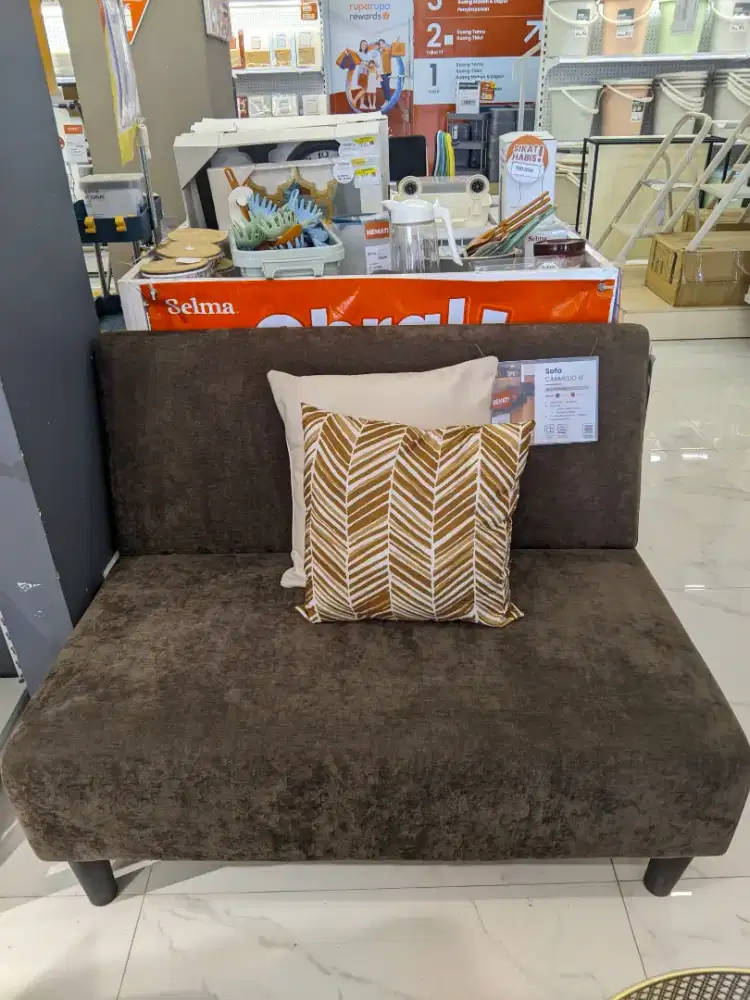 sofa 2 seater brown