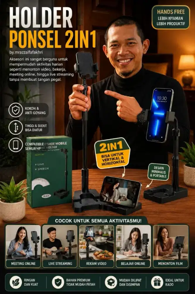 Holder HP 2in1 Multifungsi