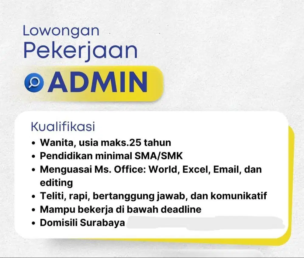 STAFF ADMINISTRASI
