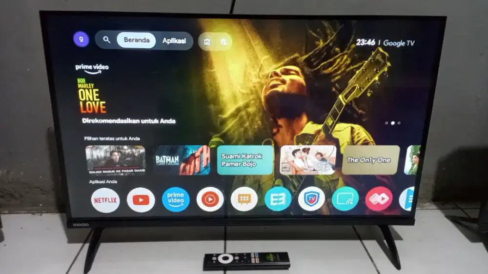 Tv led coocaa google tv 32inchi likenew