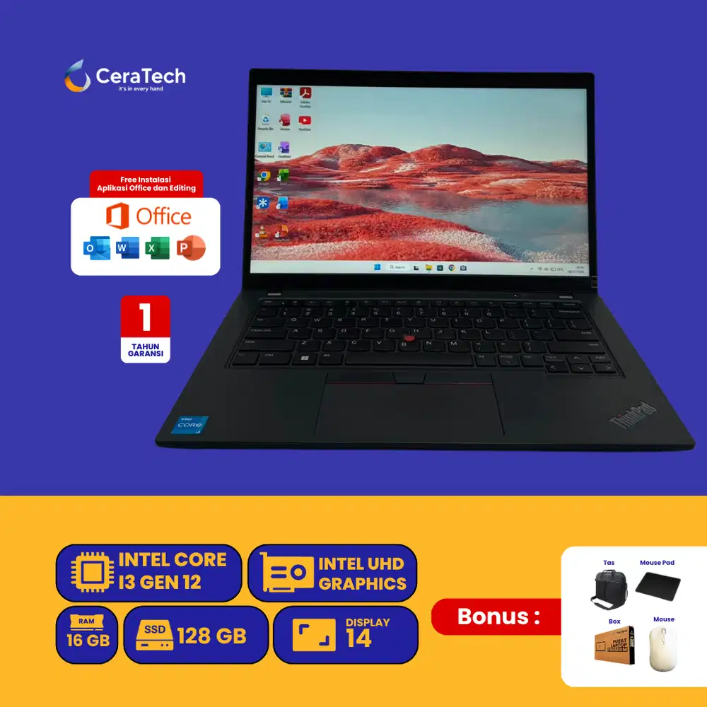 LENOVO THINKPAD L14 INTEL CORE I3 GEN 12 RAM 16/128 GB