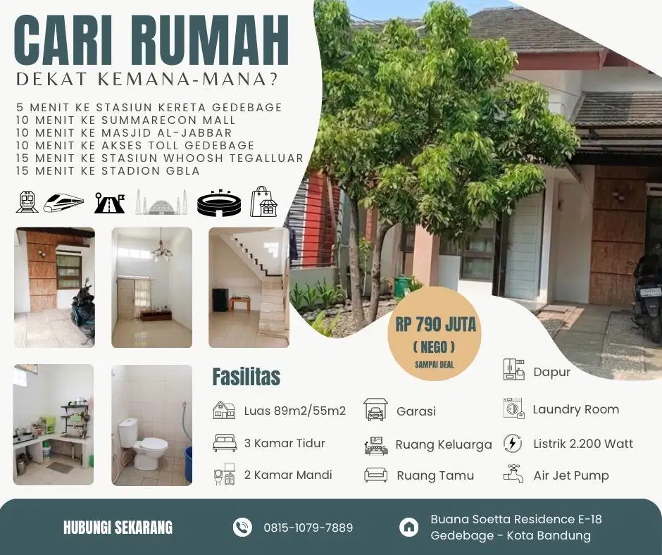 RUMAH DI KOTA BANDUNG DEKAT KEMANA-MANA