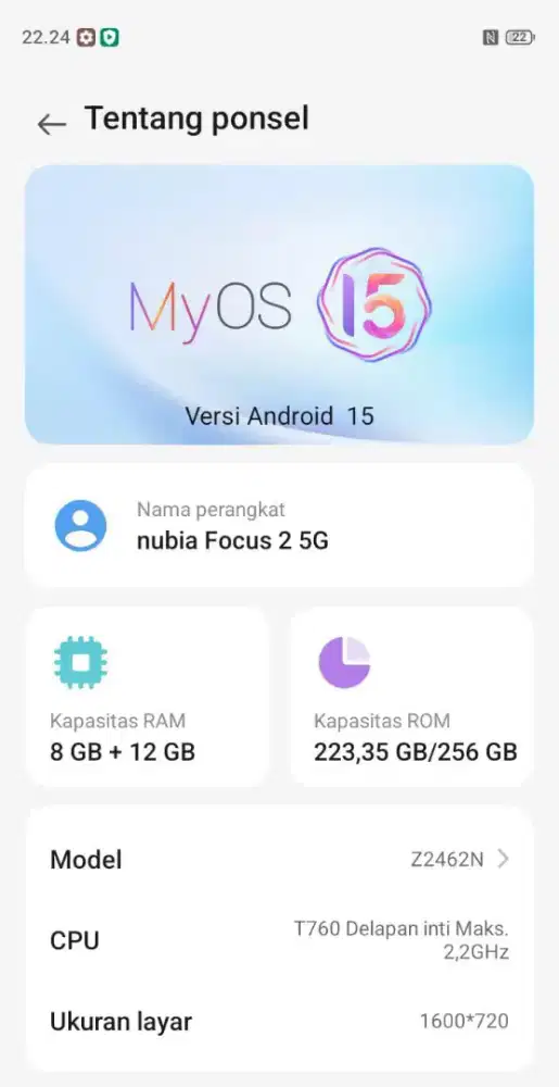 handphone nubia focus 2 5g