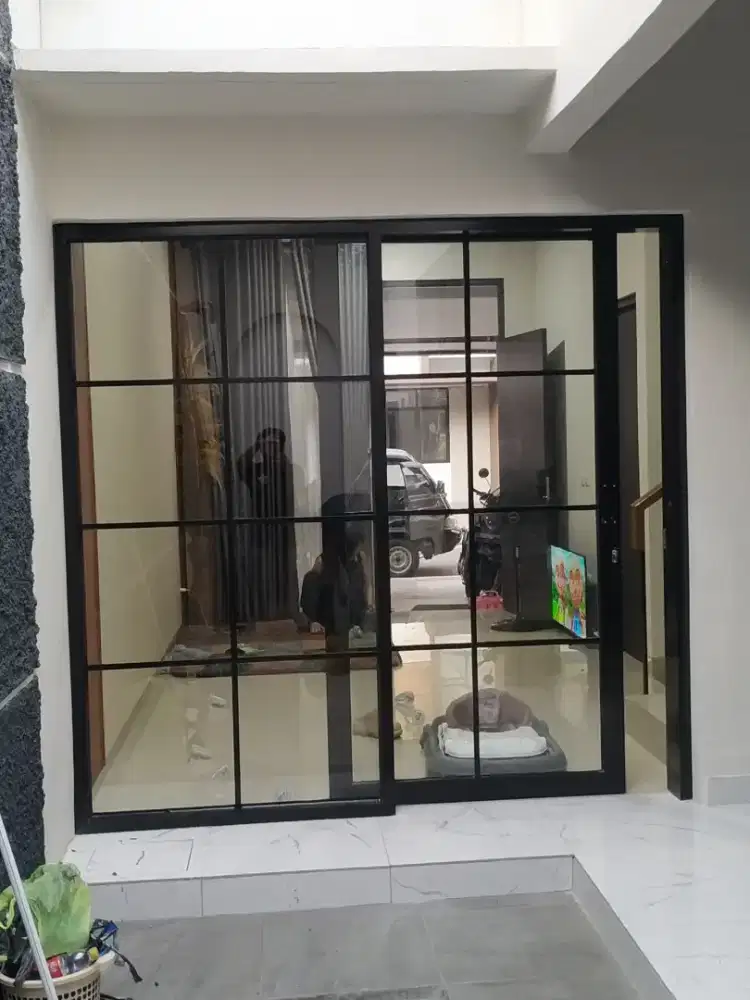 Kusen pintu jendela kaca aluminium