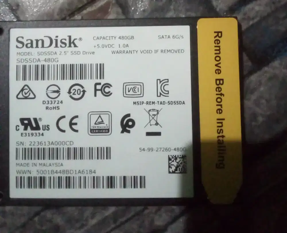 Sandisk ssd plus 480Gb