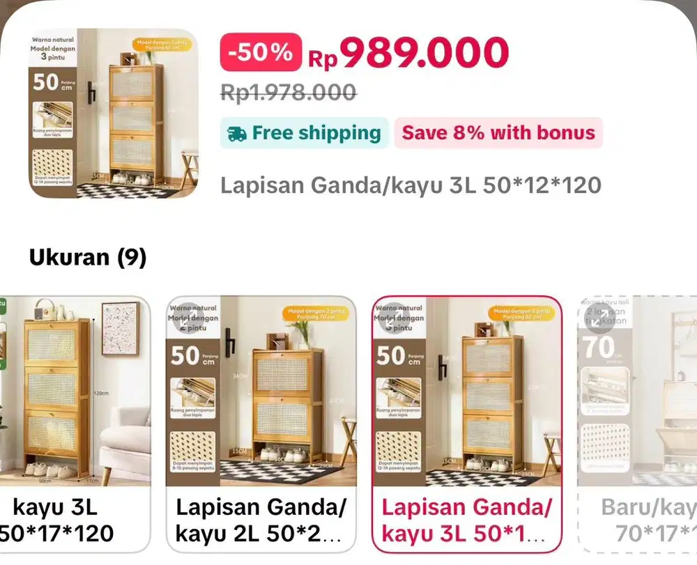 Rak sepatu premium