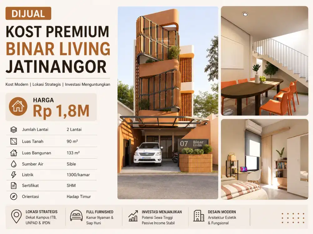 Jual Kost Premium Dekat UNPAD Jatinangor SHM Harga Terbaik