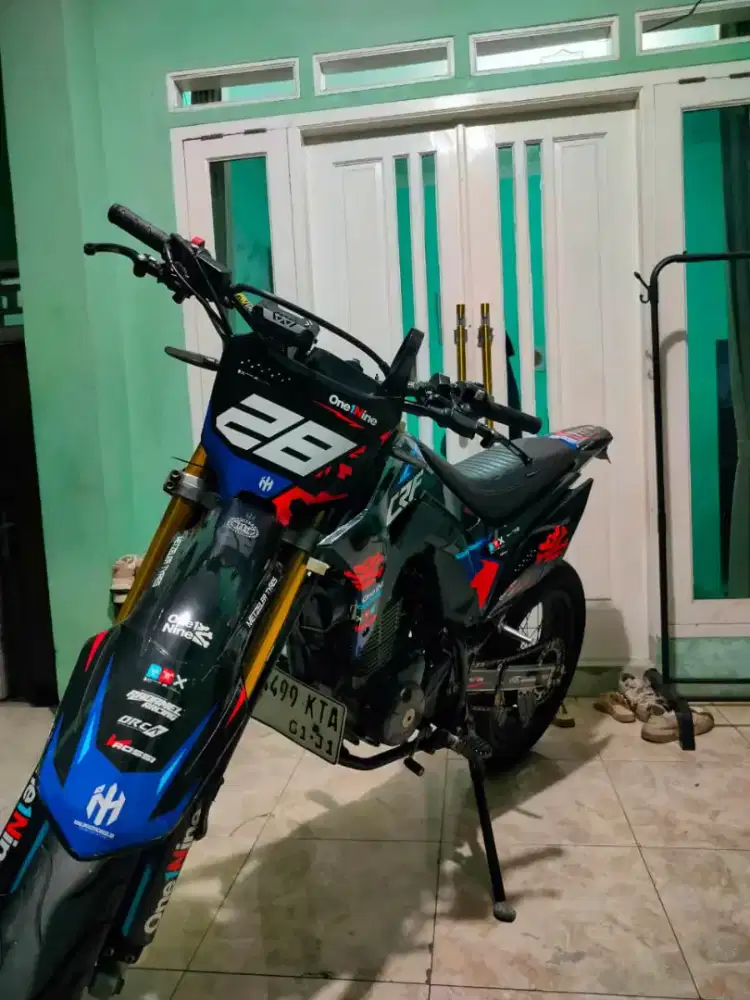 Crf 2021 modif supermoto pajak hidup plat panjang