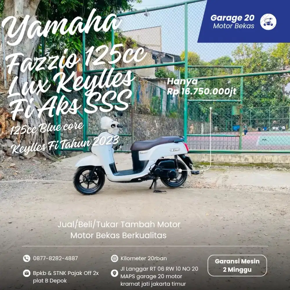 Yamaha All New Fazzio lux 125cc keylles aks sss Tahun 2023