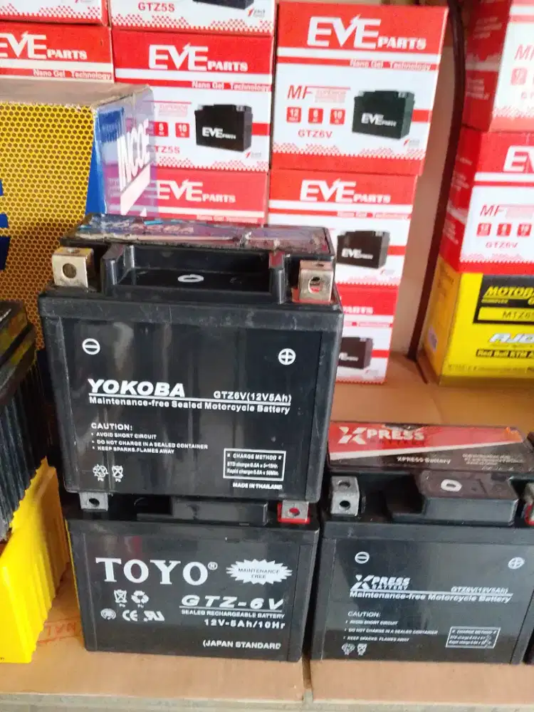 Aki Bekas Gtz6v cocok buat motor (vario125/150, Nmax, Aerox, Lexy dll)
