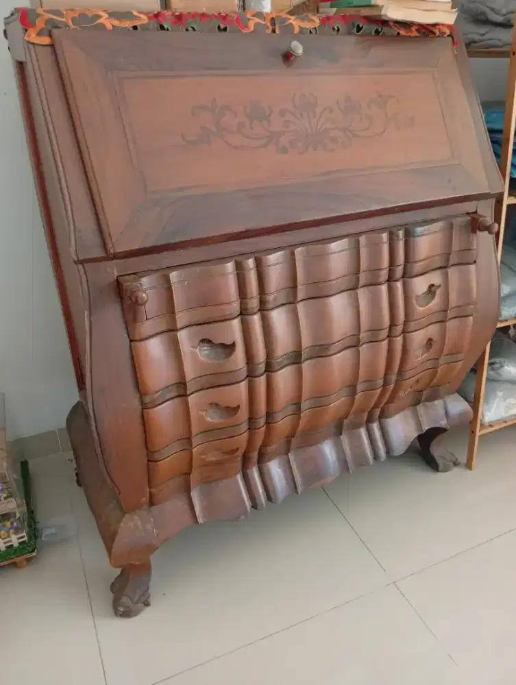 Meja Belajar Kayu Jati Lawas