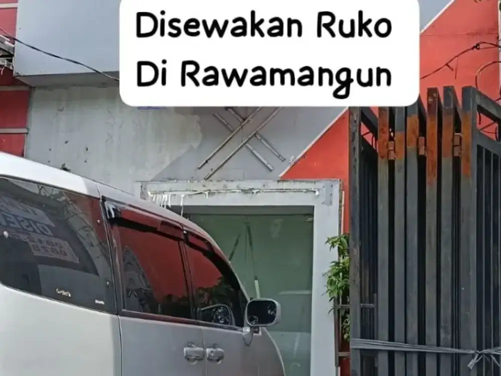 DISEWAKAN Ruko 1 lantai Bawah  Di Rawamangun Strategis di Jalan Raya