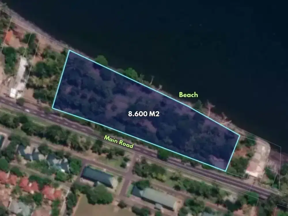 8600 sqm beachfront land for sale in Kubu Tambahan, Buleleng