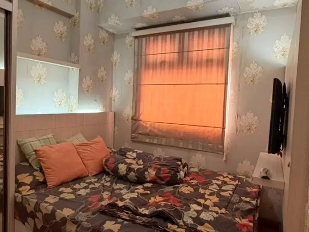 2 KAMAR FULL FURNISHED APARTEMEN GREEN PRAMUKA CITY TOWER BOUGENVILLE PERBULAN INCLUDE MAINTANCE