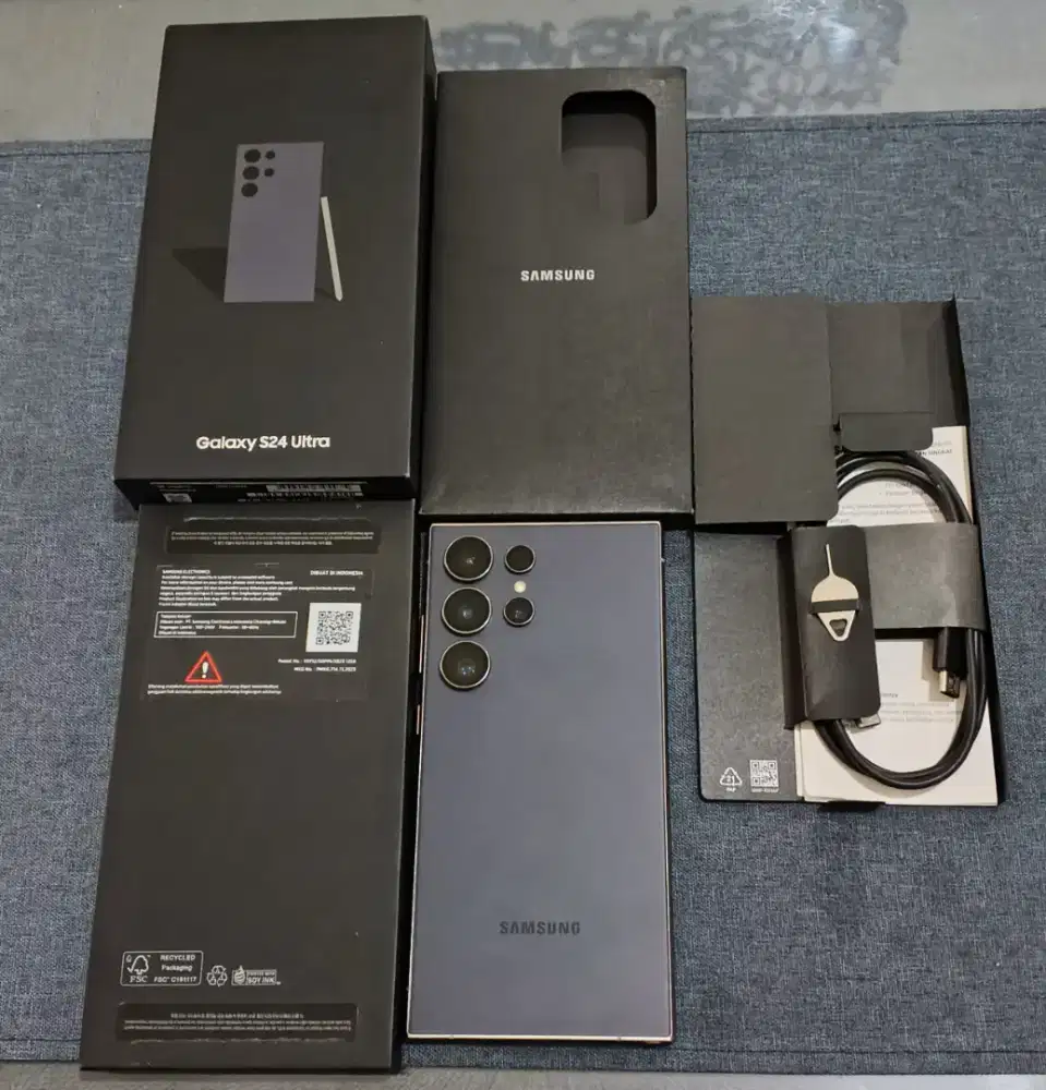 Samsung Galaxy S24 Ultra 12/256 Violet MULUS Fullset Ori Ex Resmi SEIN