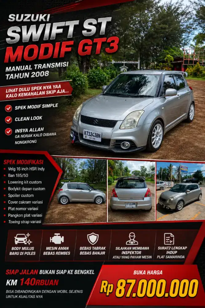 SWIFT Modifikasi Clean Look